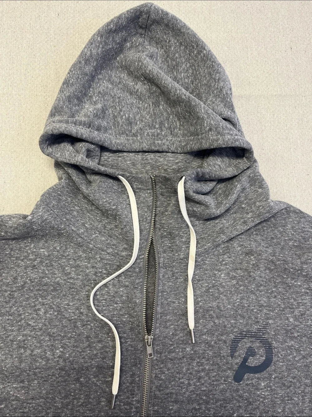 Peloton Gray Full Zip Hoodie XL Athletic Workout Athleisure Sweatshirt
